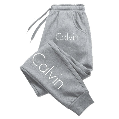 Casual Printed Sports Running Trousers  Drawstring Solid Sweatpants Unisex Gym Wear