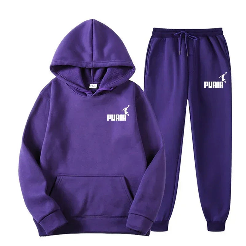 New Men's and Women's Hoodies Fashion Street Casual Set Autumn/Winter Sportswear+Pants Multi Color Set
