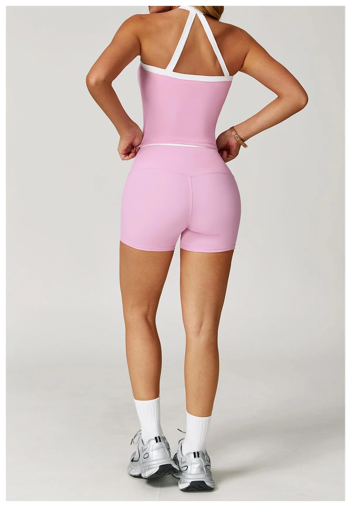 Yoga Set for Women Tight-fitting Gym Outfit Sportswear Yoga Vest Running Shorts Fitness Clothes