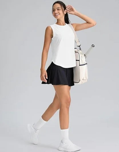 Women's sleeveless sports breathable lightweight  tennis yoga shirts