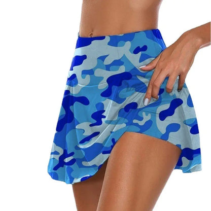 Fitness Solid Sports Skirts Women Tennis Skort Active Athletic Yoga Fitness Skirt Short