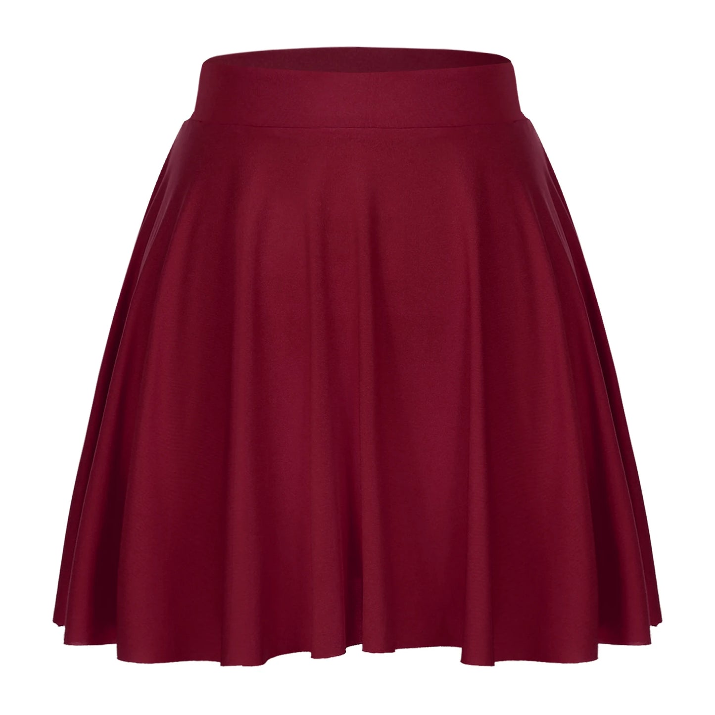Sexy Ruffle Skirt Casual  Solid Color Elastic Waistband Flared Skirts Loungewear Homewear Sportwear Clubwear