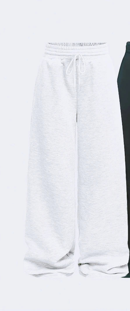 Casual Pants Simple Front-Tie Loose Fit Wide-Leg Trousers, Comfortable