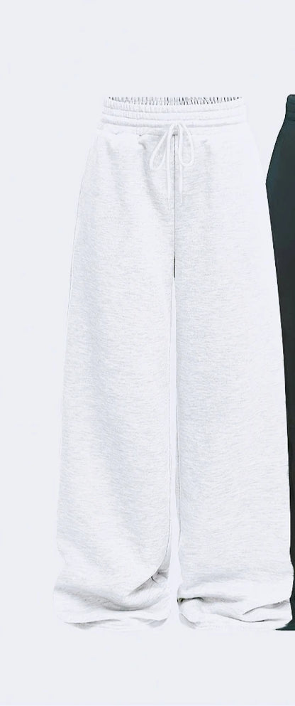 Casual Pants Simple Front-Tie Loose Fit Wide-Leg Trousers, Comfortable