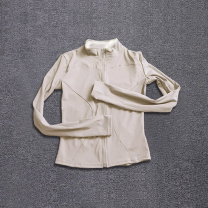 Women Sport Jacket Long Sleeve Shirt Workout Gym Training Clothing Yoga Sportswear