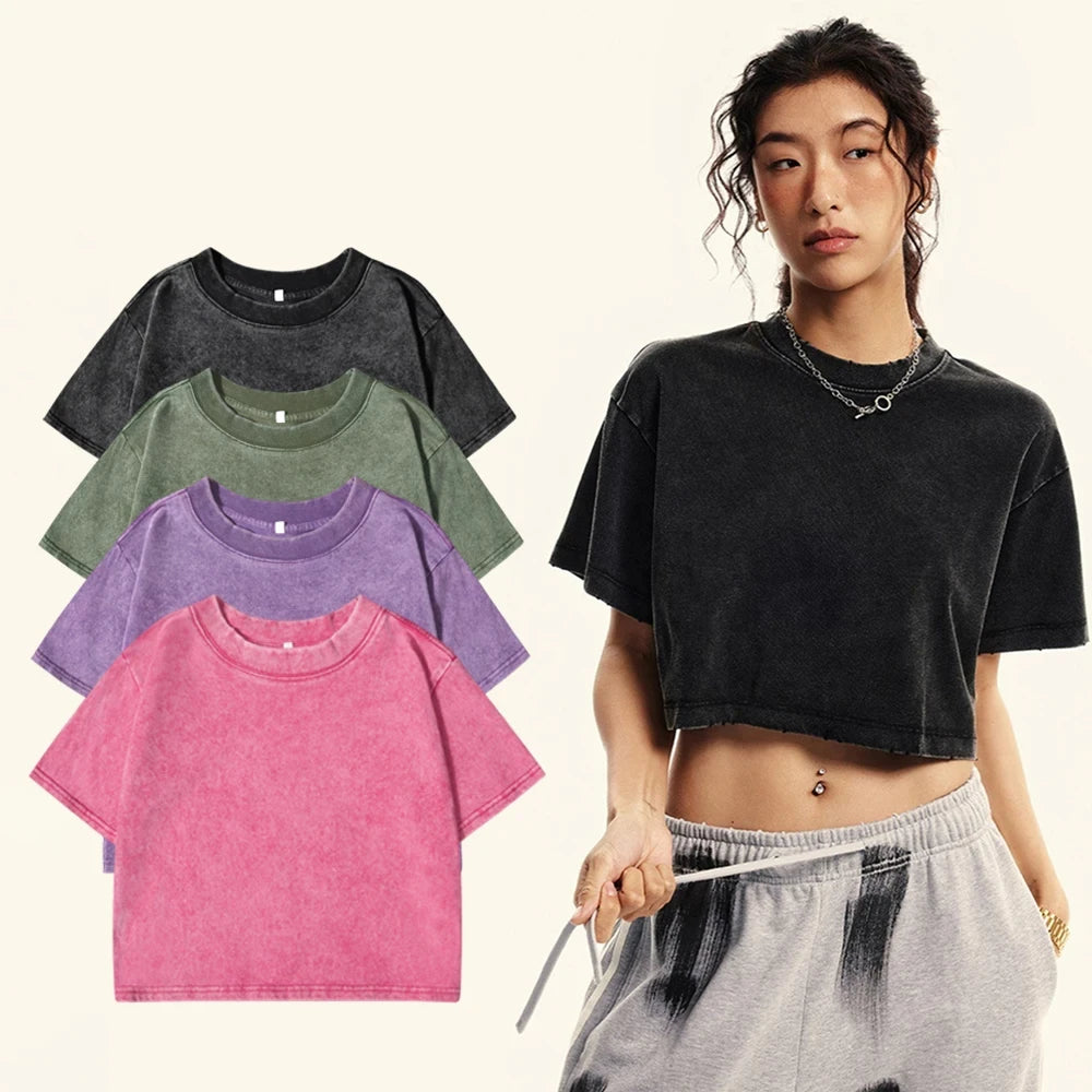 Solid Color Slim Casual Sport Short Sleevel Retro T-shirt
