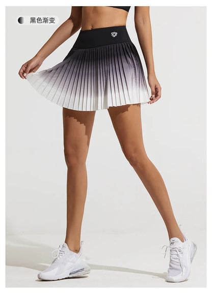 Golf Mini Skirt High Waist Pleated Tennis Sport Skirt Pocket  Fitness Casual Skorts