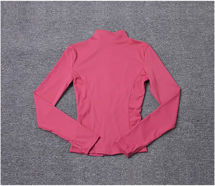 Women Sport Jacket Long Sleeve Shirt Workout Gym Training Clothing Yoga Sportswear