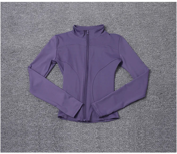 Women Sport Jacket Long Sleeve Shirt Workout Gym Training Clothing Yoga Sportswear