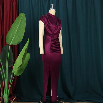women's casual dresses draped fashion Woman clothes long prom female evening dresses elegant party dresses