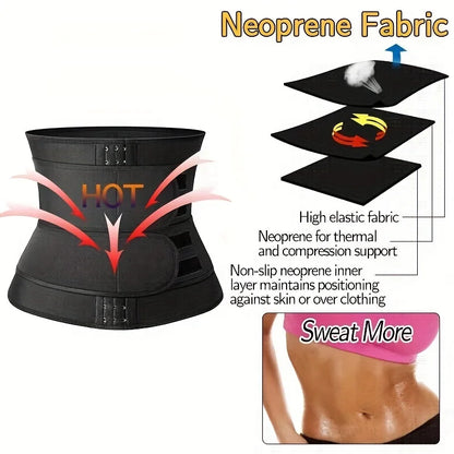 Women Shaping Casual Sports Postpartum Fitness Double Belt Adjustable Triple Hook Waist Trainer Belt