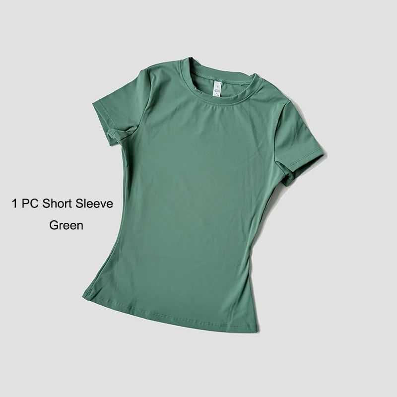 Sports Sets Fitness Hip-lifting Tight Top Short Sleeve
