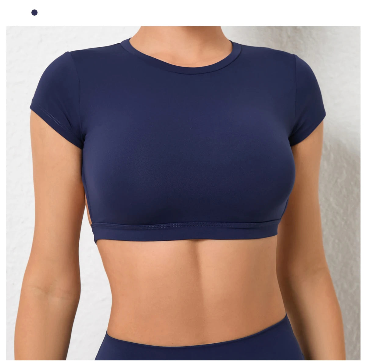 Sports Muscle Back Tee Padded Backless Sports Shirts Workout Yoga T-Shirt
