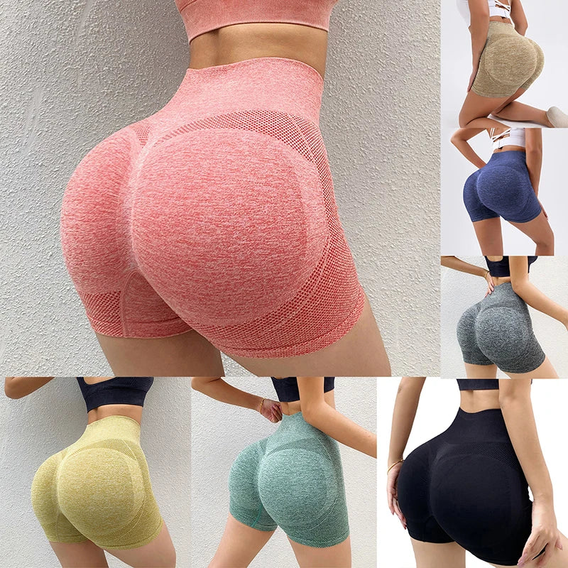 Women New Cycling Jogging Fitness High Waist Push Up Gym Shorts Leggings