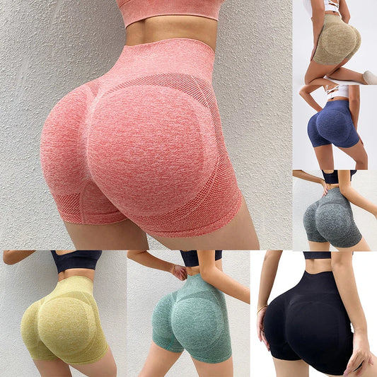 Women New Cycling Jogging Fitness High Waist Push Up Gym Shorts Leggings
