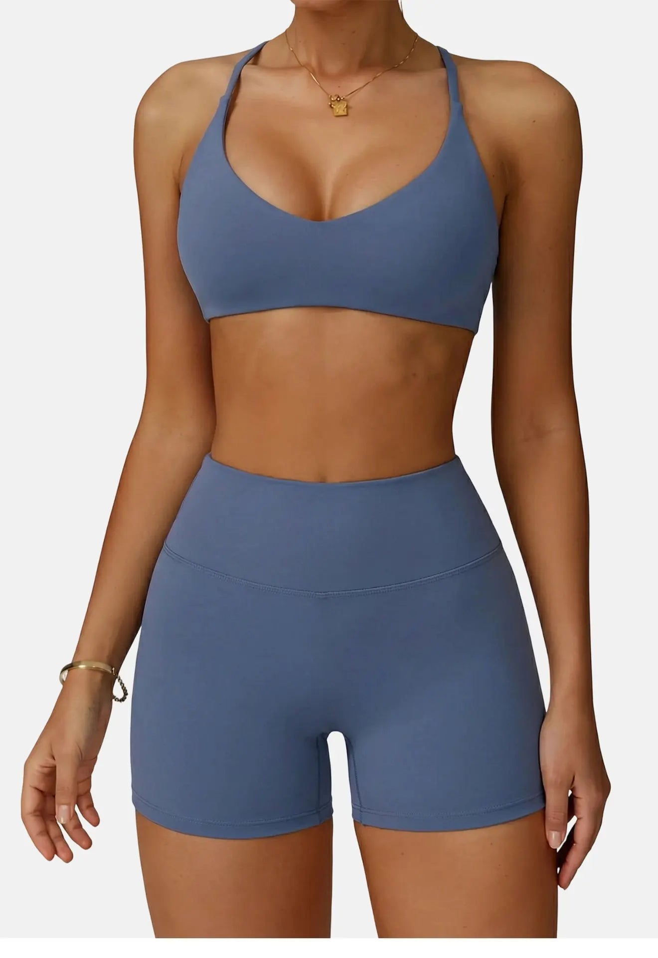 Sports Bra High Impact Support Women Gym Underwear Push-up Back Cross Yoga Crop Top Running Workout Fitness Pilates Solid Color