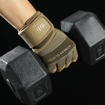 Half Finger Gym Gloves Weightlifting  Anti-Slip Fitness Gloves with Wrist Support
