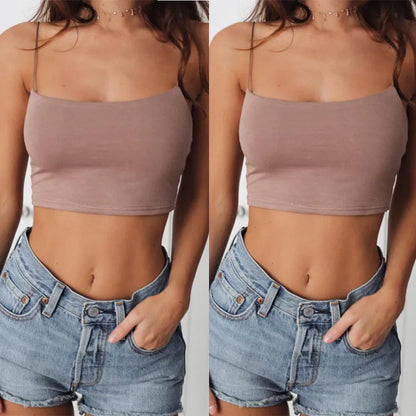 Sexy Tank Top Black Halter Crop Tops Backless Camisole Fashion Casual Tube Top Sleeveless Vest