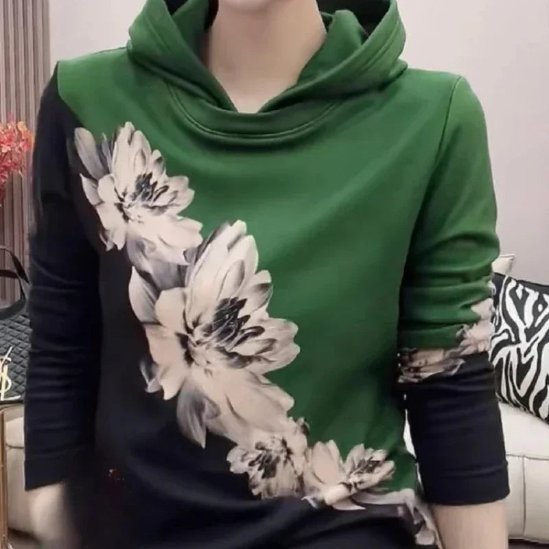 Hooded Sweatshirt New In Slim Cold Hoodies Warm Woman Tops Thick