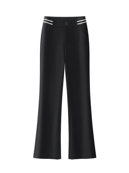Golf Pants  Bell Bot High Waist Slim Fit Elastic Micro Flared Versatile Slimming Suit Pants