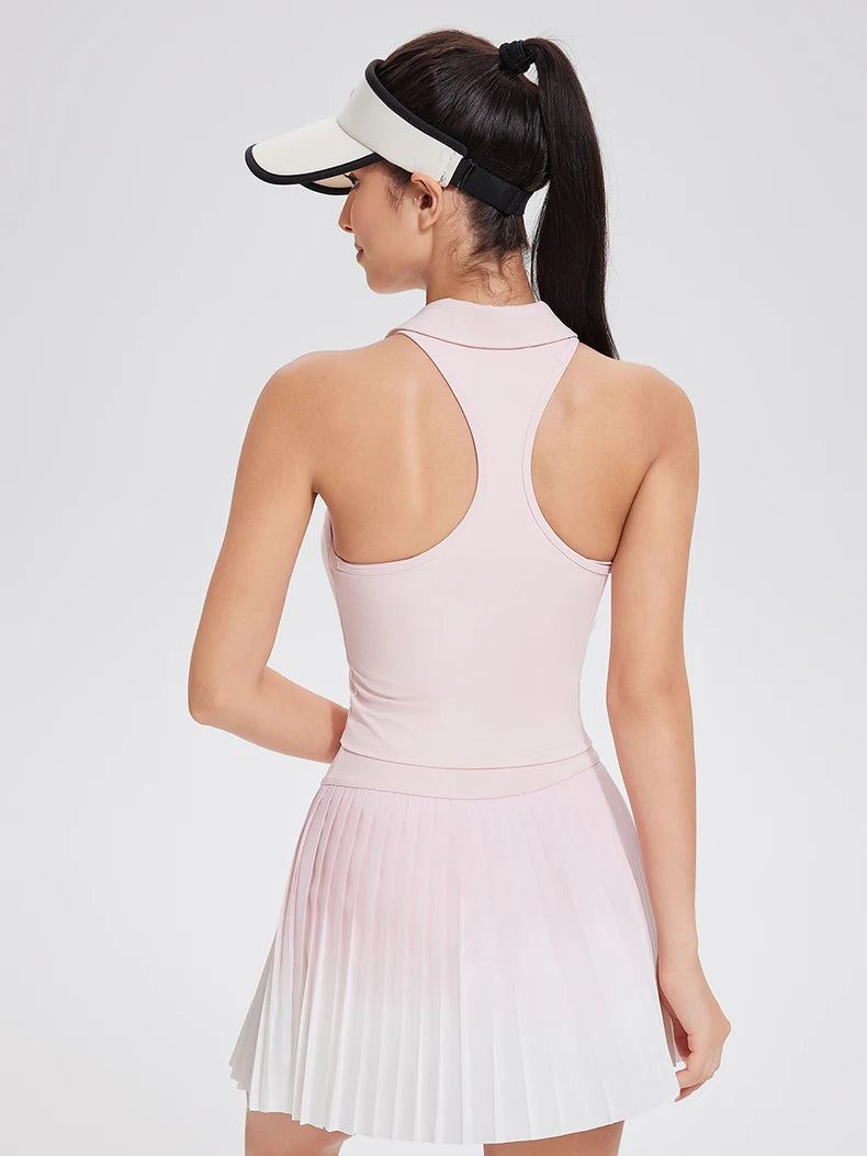Golf Mini Skirt High Waist Pleated Tennis Sport Skirt Pocket  Fitness Casual Skorts