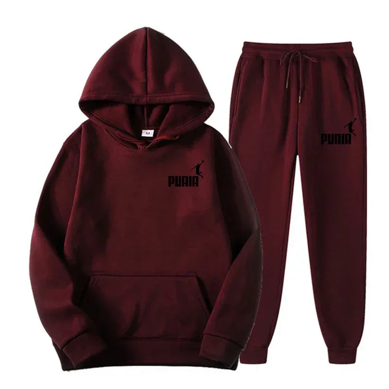 New Men's and Women's Hoodies Fashion Street Casual Set Autumn/Winter Sportswear+Pants Multi Color Set