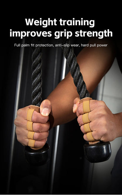 Powerlifting Gym Gloves Breathable Gloves Weightlifting Leather Palm Guard Fitness Gloves for Men Women