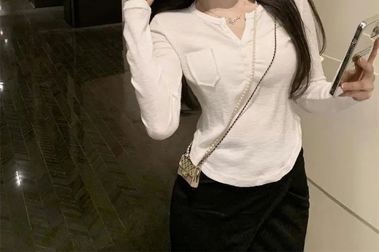 Women's T Shirts Plain Slim Sexy V Neck Novelties Goth Funny pullover Elegant Classy Tees