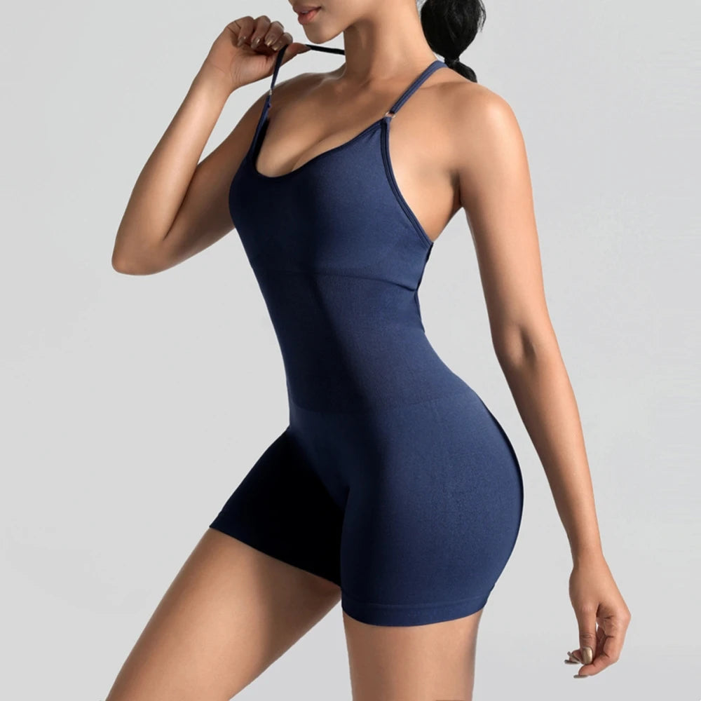 Yoga Sets Gym Jumpsuits Sports Overalls Active Wear Fitness Clothing Workout Clothes for Short Outfits