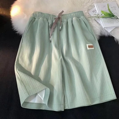 silk Shorts Breathable comfortable Quick drrying Knee length Loose casual Pants