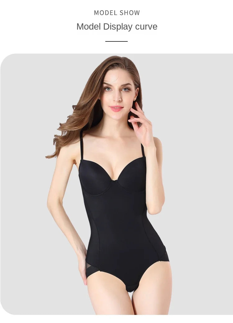 Underwire White Bodysuit Stretch Silky Underwear Shapewear