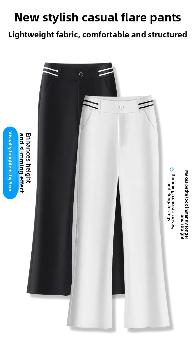 Golf Pants  Bell Bot High Waist Slim Fit Elastic Micro Flared Versatile Slimming Suit Pants