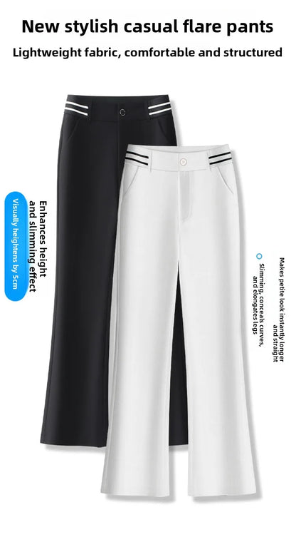Golf Pants  Bell Bot High Waist Slim Fit Elastic Micro Flared Versatile Slimming Suit Pants
