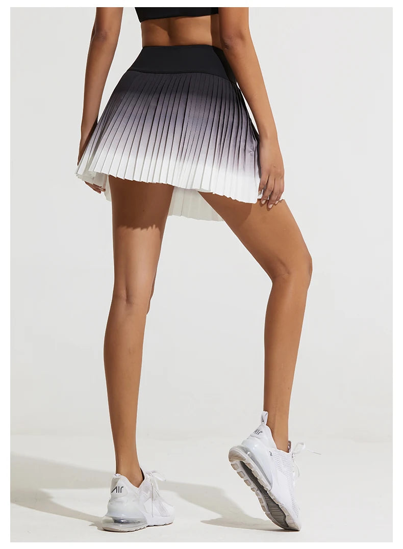 Golf Mini Skirt High Waist Pleated Tennis Sport Skirt Pocket  Fitness Casual Skorts