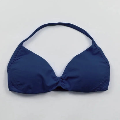 Strappy Bra Gym Top Women High Support Thin Strap Push up Bra