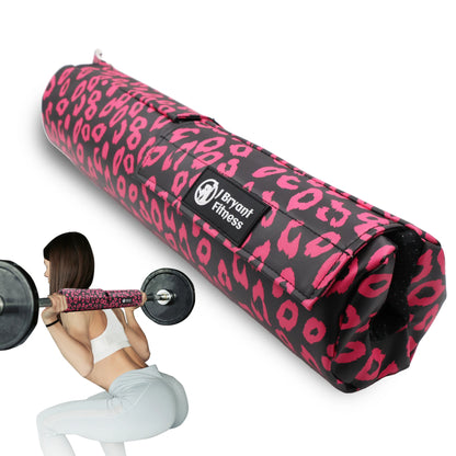 Cow Print Barbell Squat Pad Thick Foam PU Leather Padding for Neck Shoulder Protective Home Gym Weightlifting Training Equipment