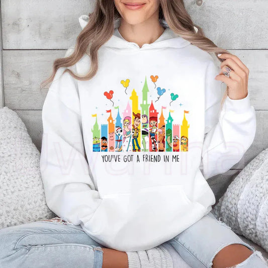 Toy Story Graphic Cute Loose Fit Sweatshirt Harajuku Female Winter Fleece Hoodies