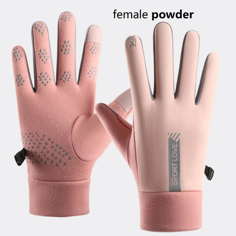 Winter Gloves Women Cycling Bike Thermal Fleece Cold Resistance Wind Waterproof