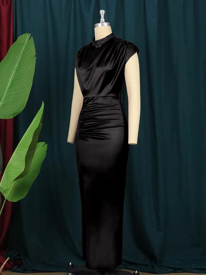 women's casual dresses draped fashion Woman clothes long prom female evening dresses elegant party dresses