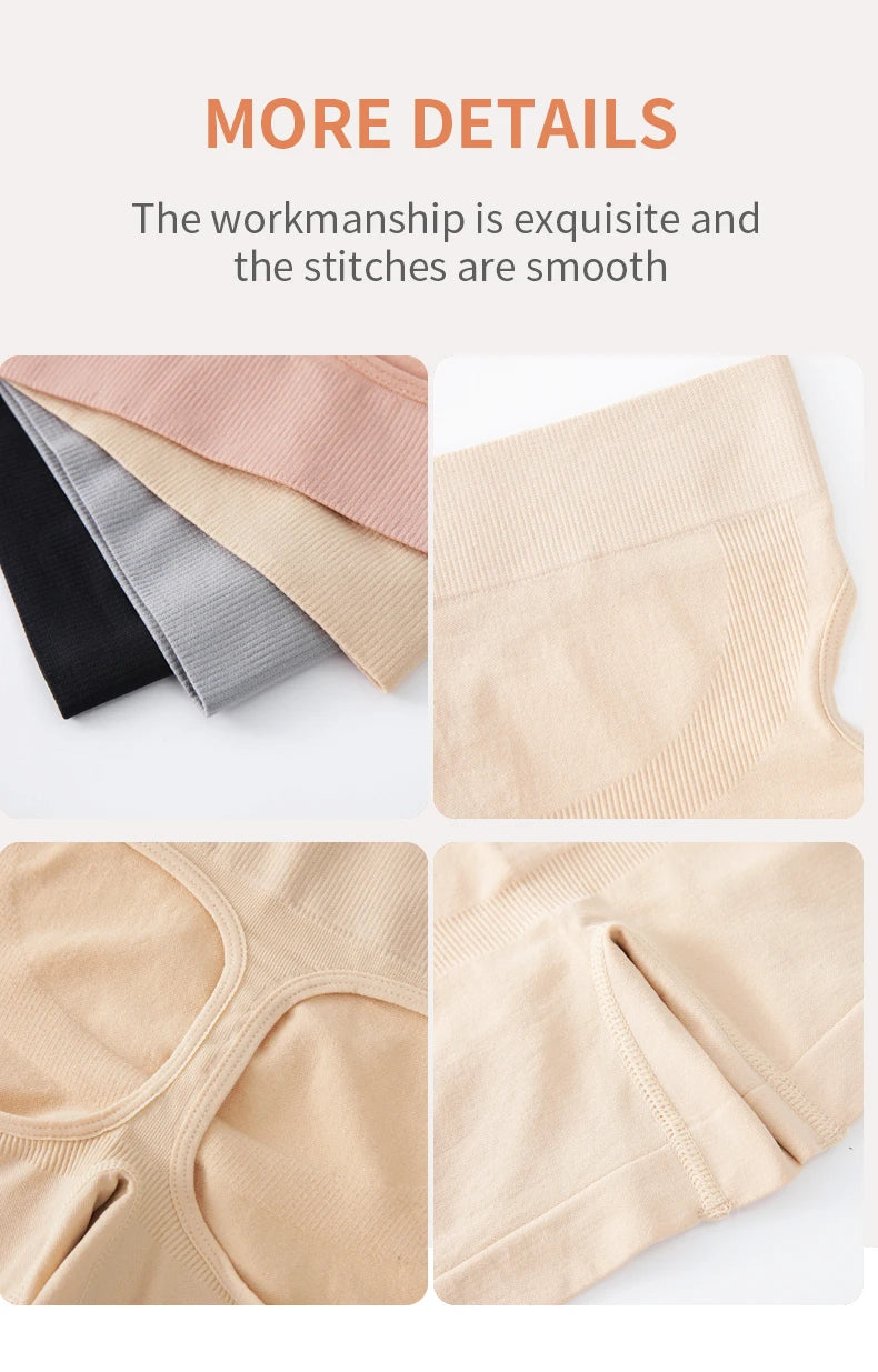 Mid Waist Butt Lifting Shorts Seamless Tummy Control Body Shaper Women Shapewear Panties Breathable Belly Slimming Pants