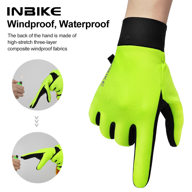 Winter Cycling Gloves for Women Warm Fleece Biking Glove for Riding Waterproof Touchscreen Accessories
