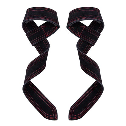 Leather Weight Lifting Wrist Straps Pull-ups Bands Gym Lifting Straps with Non Slip Cowhide Grip
