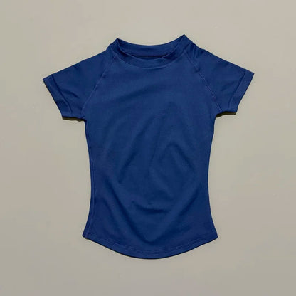 Short Sleeve Yoga T Shirt Fitness Activewear Running Tight Tops