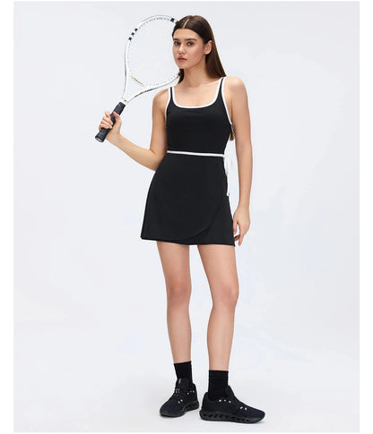 Tennis Sports Dress for Women Golf Skirts with Bra and Shorts Workout  Activewear