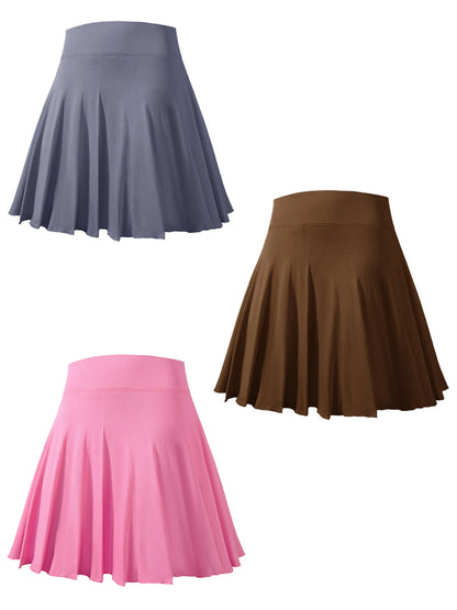 High Waisted Tennis Mini Skirt Yoga Golf Sports Belt Safety Pants Pocket Comfortable and Breathable Sports Skirt