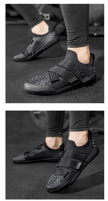 Training Lightweight Sneakers Unisex Weightlifting Hook and Loop Squat Shoes