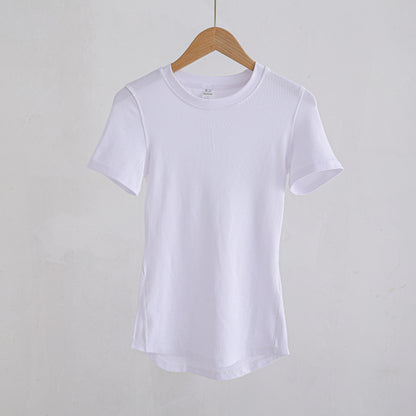 Women Yoga Tops Pilates Aerobic Clothes Tight Short Sleeve Workout Sport Fitness Gym T-shirt Slim Sportswear Blouse