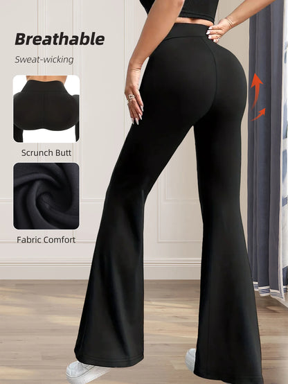 high waisted tight fitting flared pants, slim leg, thin wide leg pants for slim women
