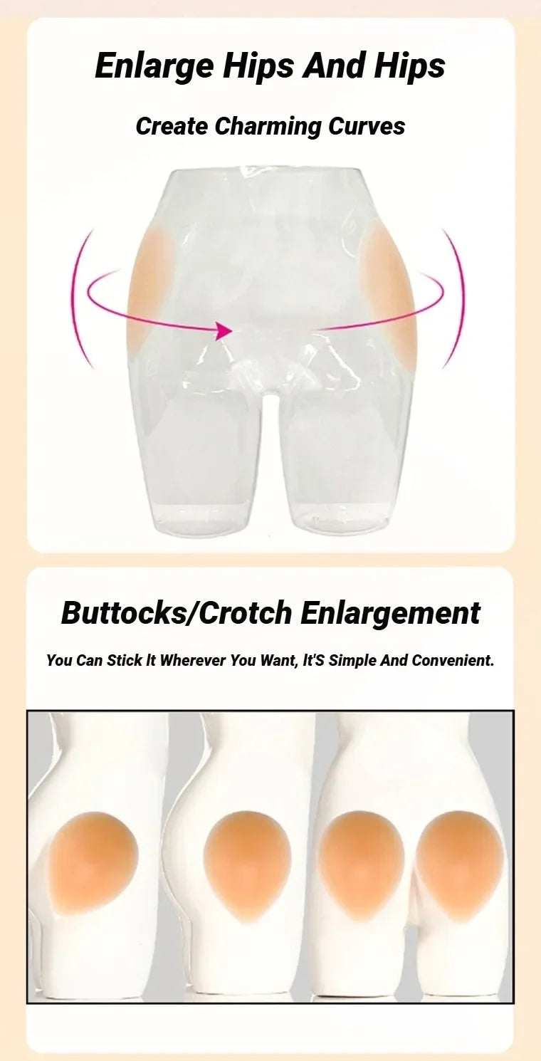 Silicone Butt Pads Adhesive Buttock Enhancer For Women Reusable Sticky Hip Lift Padded Realistic Dip Filler Shapewear Sticker