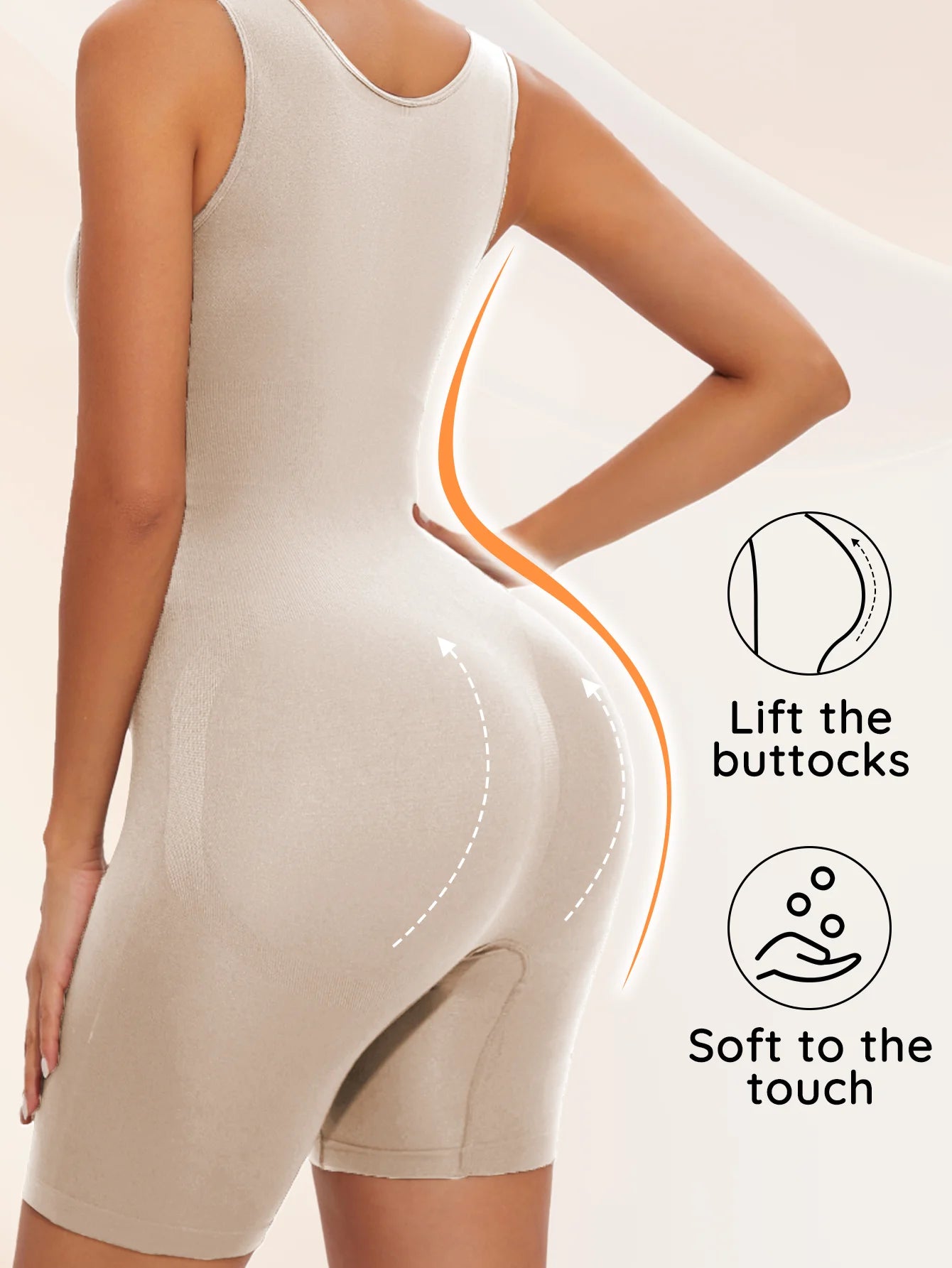 Sexy Bodysuits Full Coverage Shapewear Thigh Slim Body Suit Wide Shoulder Body Shaper Jumpsuit Seamless